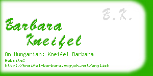 barbara kneifel business card